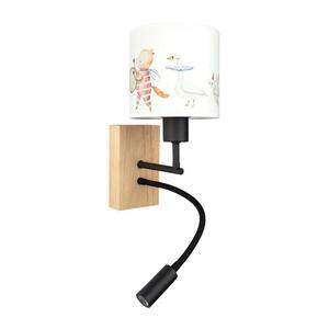 BRILAGI - LED flexibilná lampa BOBO WOOD 1xE27/25W/230V + LED/3W dub/čierna/biela/so zvieracím motívom. BG1564+BG5576 vyobraziť