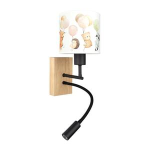 BRILAGI - LED flexibilná lampa BOBO WOOD 1xE27/25W/230V + LED/3W dub/čierna/biela/so zvieracím motívom BG1564+BG5577 vyobraziť