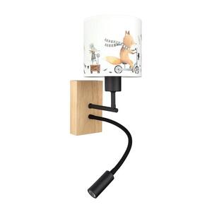 BRILAGI - LED flexibilná lampa BOBO WOOD 1xE27/25W/230V + LED/3W dub/čierna/biela/zvierací vzor BG1564+BG5578 vyobraziť