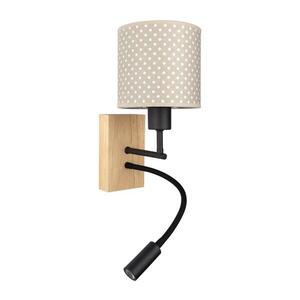 BRILAGI - LED Flex. lampa BOBO WOOD 1xE27/25W/230V + LED/3W dub/čierna/béžová/bodkovaná BG1564+BG5581 vyobraziť