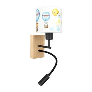 BRILAGI - LED Flex. lampa BOBO WOOD 1xE27/25W/230V + LED/3W dub/čierna/biela/zvierací. BG1564+BG5583 vyobraziť