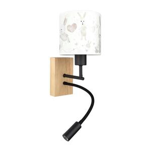 BRILAGI - LED flexibilná lampa BOBO WOOD 1xE27/25W/230V + LED/3W dub/čierna/biela/kráľovská BG1564+BG5584 vyobraziť
