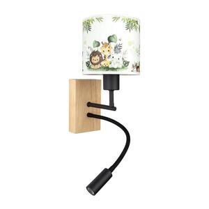 BRILAGI-LED Flexibilná lampa BOBO WOOD 1xE27/25W/230V + LED/3W dub/čierna/biela/zelená/džungľa BG1564+BG5588 vyobraziť