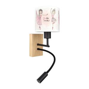 BRILAGI - LED flexibilná lampa BOBO WOOD 1xE27/25W/230V + LED/3W, dub/čierna/biela/ružová, balenie BG1564+BG5591 vyobraziť