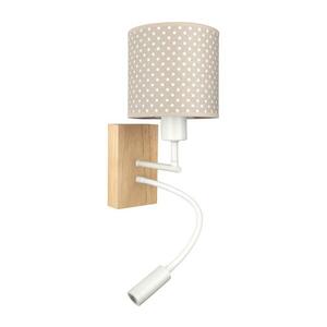 BRILAGI - LED Flex. lampa BOBO WOOD 1xE27/25W/230V + LED/3W dubová/biela/béžová/bodkovaná BG1565+BG5581 vyobraziť