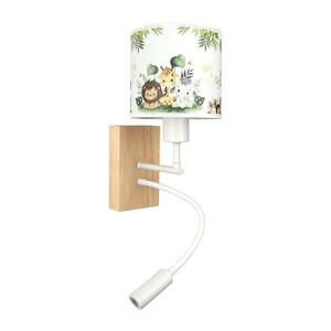 BRILAGI - LED Flex lampa BOBO WOOD 1xE27/25W/230V + LED/3W dub/biela/zelená/džungľa. BG1565+BG5588 vyobraziť