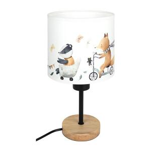 BRILAGI - Stolová lampa BOBO WOOD 1xE27/25W/230V dub/čierna/biela/zvieratká BG1567+BG5578 vyobraziť
