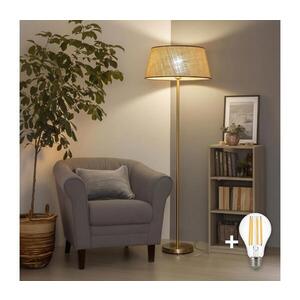 BRILAGI - LED stojacia lampa CERIA 1×E27/20 W/230 V, priemer 50 cm, béžová/zlatá SA2189+EG781084 vyobraziť