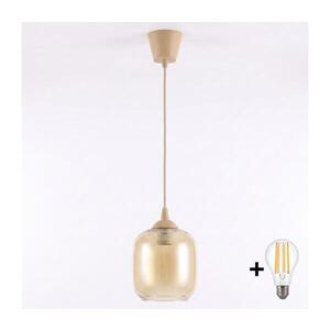 BRILAGI - LED luster na lanku R GLASS 1xE27/60W/230V pr. 14 cm béžová/dymová hnedá NSTK7765+TK8619A vyobraziť