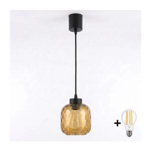 BRILAGI - LED luster na lanku R GLASS 1xE27/60W/230V priemer 14 cm čierna/dymová hnedá NSTK7703+TK6439A vyobraziť