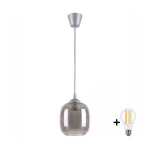 BRILAGI - LED luster na lanku R GLASS 1xE27/60W/230V pr. 14 cm strieborná/dymová šedá NSTK7758+TK8612A vyobraziť