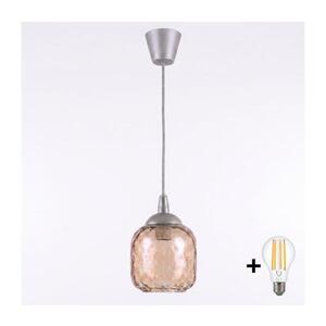 BRILAGI - LED luster na lane GLASS 1xE27/60W/230V priemer 14 cm strieborná/dymovo-hnedá NSTK7703+TK8612A vyobraziť
