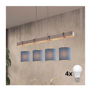 BRILAGI - LED luster na lanku NUBILA 4xE27/60W/230V sivá/tmavomodrá 1xEG49927A+4xBG1575 vyobraziť