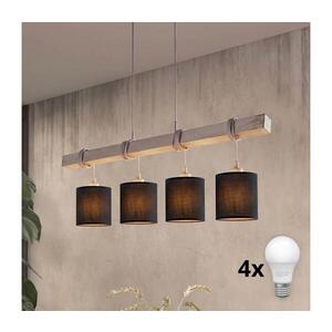 BRILAGI - LED luster na lanku NUBILA 4xE27/60W/230V šedá/čierna 1xEG49927A+4xBG1581 vyobraziť