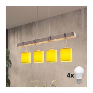 BRILAGI - LED luster na lanku NUBILA 4xE27/60W/230V sivá/žltá 1xEG49927A+4xBG2452 vyobraziť