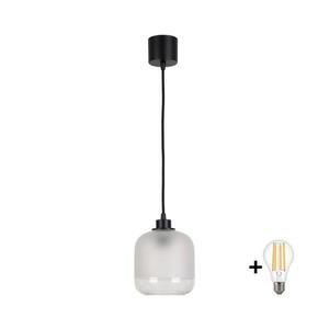 BRILAGI - LED závesné svietidlo na lane RETRO GLASS 1xE27/60W/230V, priemer 14 cm, čierna/biela NSTK7779+TK6439A vyobraziť