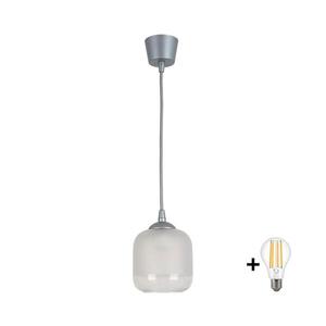 BRILAGI - LED luster na lanku RETRO GLASS 1xE27/60W/230V pr. 14 cm strieborná/biela NSTK7779+TK8612A vyobraziť