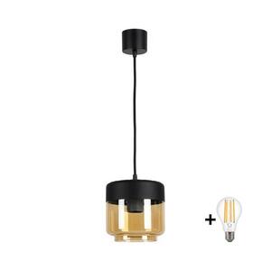BRILAGI - LED luster na lankách R GLASS 1xE27/60W/230V pr. 14 cm čierna/dymová béžová NSTK7324+TK6439A vyobraziť