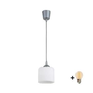 BRILAGI - LED luster na lanku RETRO GLASS 1xE27/60W/230V pr. 10 cm strieborná/biela NSTK7006+TK8612A vyobraziť