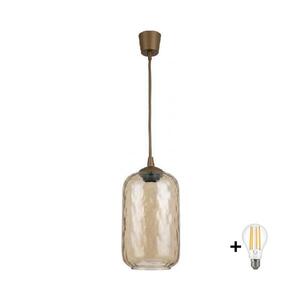 BRILAGI - LED luster na lanku R GLASS 1xE27/60W/230V priemer 14 cm hnedá/dymová hnedá NSTK7701+TK8611A vyobraziť