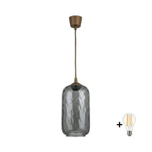 BRILAGI - LED luster na lanku R GLASS 1xE27/60W/230V pr. 14 cm hnedá/dymovo sivá NSTK7501+TK8611A vyobraziť