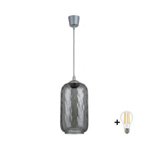 BRILAGI - LED luster na lanku R GLASS 1xE27/60W/230V, priemer 14 cm, strieborná/dymová sivá NSTK7501+TK8612A vyobraziť