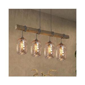 BRILAGI - Luster na lane WOOD GLASS 4xE27/60W/230V borovica/šedá/dymovo hnedá EG49927A+4xNSTK7702 vyobraziť