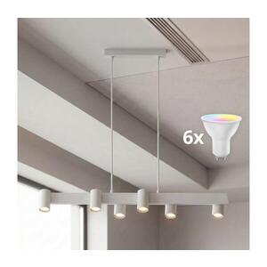 BRILAGI - LED RGBW Stmievateľný luster na lanku SELE 6xGU10/6, 5W/230V biela BG5272+AI2323 vyobraziť