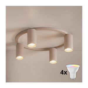 BRILAGI - LED RGBW stmievateľné stropné svietidlo SELE 4xGU10/6, 5W/230V béžové BG5284+4xAI0589 vyobraziť