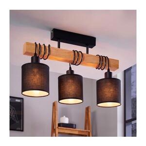 BRILAGI - Prisadený luster NUBILA 3xE27/60W/230V borovica/čierna 1xEG44074+3xBG1581 vyobraziť