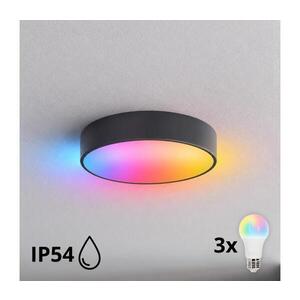 BRILAGI - LED RGBW Kúpeľňové stropné svietidlo CLARE 3xE27/12W/230V pr. 40 cm antracit IP54 BG5222+3xAI0579 vyobraziť