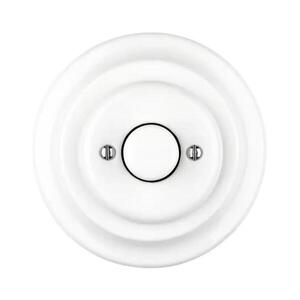 Reblig - Porcelánový retro otočný stmievač s rámikom 250V/10A biela RGDMA-W vyobraziť