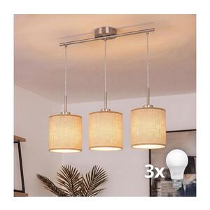 BRILAGI - LED luster na lanku NUBILA 3xE27/60W/230V svetlohnedá EG32521+3xBG1584 vyobraziť