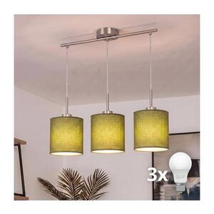BRILAGI - LED luster na lanku NUBILA 3xE27/60W/230V zelený EG32521+3xBG1576 vyobraziť