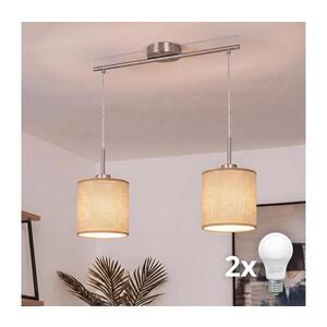 BRILAGI - LED luster na lanku NUBILA 2xE27/60W/230V svetlohnedá EG32519+2xBG1584 vyobraziť