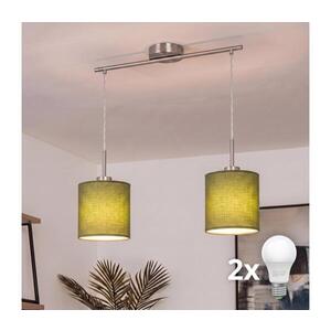 BRILAGI - LED luster na lanku NUBILA 2xE27/60W/230V zelený EG32519+2xBG1576 vyobraziť