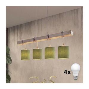 BRILAGI - LED luster na lane NUBILA 4xE27/60W/230V sivá/zelená 1xEG49927A+4xBG1576 vyobraziť