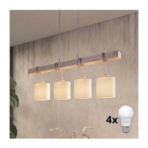 BRILAGI - LED luster na lanku NUBILA 4xE27/60W/230V sivá/krémová 1xEG49927A+4xBG1585 vyobraziť