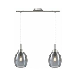BRILAGI - LED luster na lanku RETRO GLASS 2xE27/60W/230V matný chróm/dymovo šedá 1xEG32519+2xNSTK7417 vyobraziť