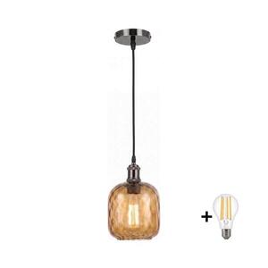 BRILAGI - LED Luster na lanku RETRO GLASS 1xE27/60W/230V pr.14cm čierna/dymovo-hnedá NSTK7703+AI0177 vyobraziť