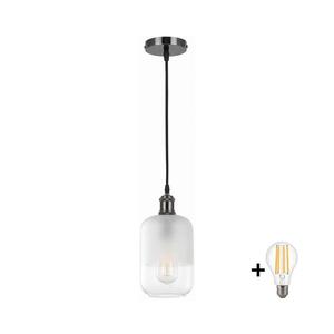 BRILAGI - LED Luster na lanku RETRO GLASS 1xE27/60W/230V priemer 14 cm čierna/biela NSTK7778+AI0177 vyobraziť