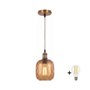 BRILAGI - LED luster na lane RETRO GLASS 1xE27/60W/230V pr.14 cm zlatá/dymová hnedá NSTK7703+AI0178 vyobraziť