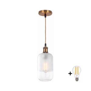 BRILAGI - LED závesné svietidlo na lankách RETRO GLASS 1xE27/60W/230V pr. 14 cm zlatá/biela NSTK7777+AI0178 vyobraziť