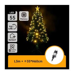 B.V. - LED Vonkajší vianočný stromček LED/3, 6W/230V 60 cm IP44 teplá biela B10303K6P vyobraziť
