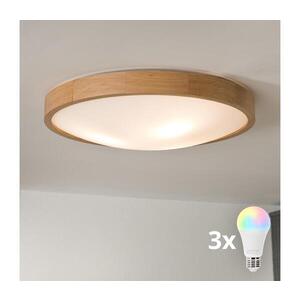 BRILAGI-LED RGBW stmievateľné stropné svietidlo CARVALHO SLIM 3xE27/12W/230V dub pr. 47 BG0743+3xAI0819 vyobraziť