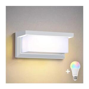 BRILAGI - LED RGBW Vonkajšie nástenné svietidlo BRICKY 1xE27/12W/230V biela IP54 BG1697+AI0819 vyobraziť
