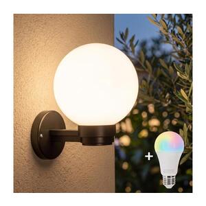 Brilagi-LED RGBW Vonkajšie nástenné svietidlo HARBOR 1xE27/12W/230V IP33 čierna/biela BG3638+AI0819 vyobraziť