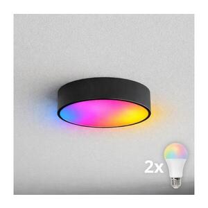 BRILAGI - LED RGBW stmievateľné kúpeľňové stropné svietidlo CLARE 2xE27/12W/230V IP54 čierne BG0578+2xAI0819 vyobraziť