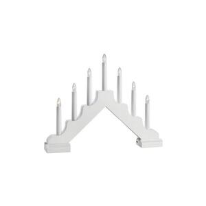 Markslöjd 706051 - LED Vianočný svietnik EVELIN 7xLED/0, 06W/6xAA biela 706051 vyobraziť