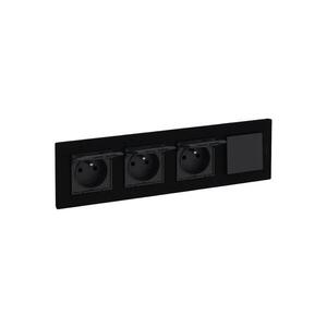 Legrand-Trojitá vonkajšia zásuvka 250V/16A IP44 a jednopólový vypínač č. 1 NILOE STEP LR0047+LR0035+LR0035+LR0035+LR0038 vyobraziť